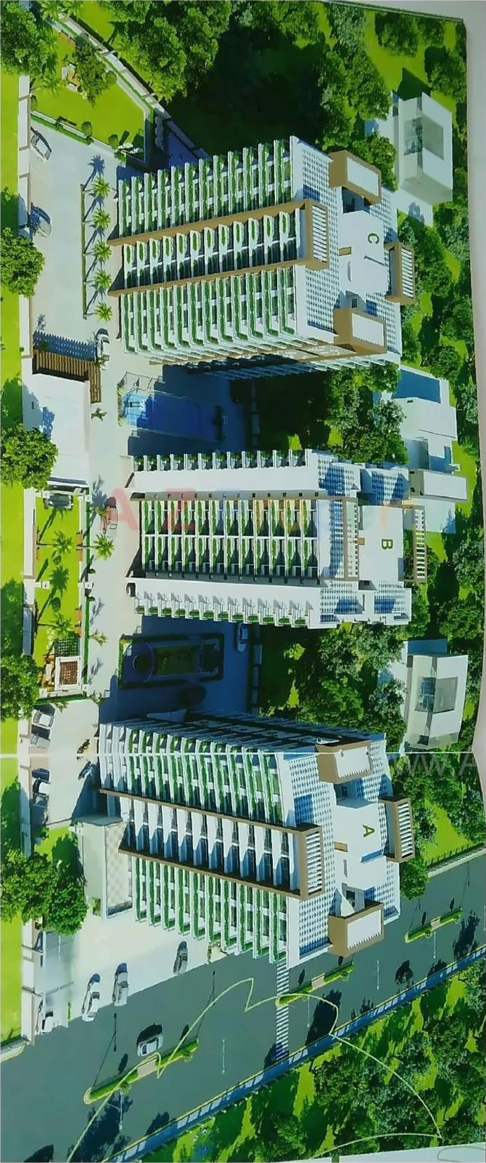 3D Elevation of real estate project Anupam Heights located at Parvat, Surat, Gujarat