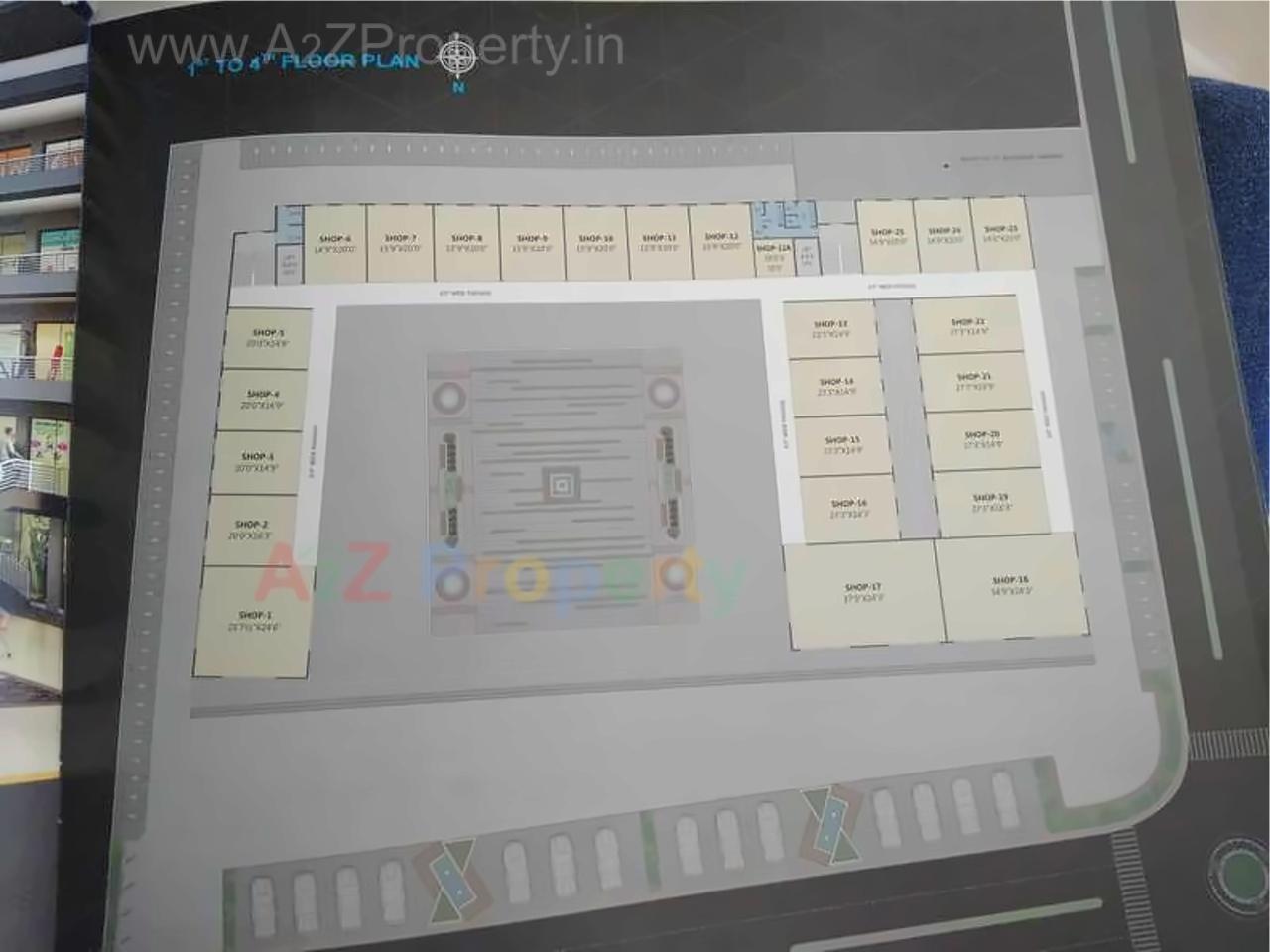 Layout of real estate project Apple Business Center located at Kamrej, Surat, Gujarat