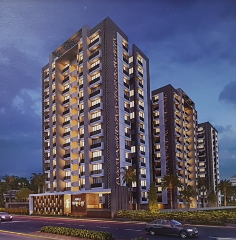 3D Elevation of real estate project Apple Harmony located at Varachha, Surat, Gujarat