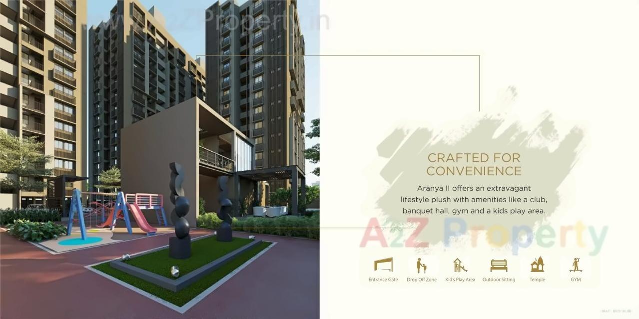 3D Elevation of real estate project Aranya Ii located at Godadra, Surat, Gujarat
