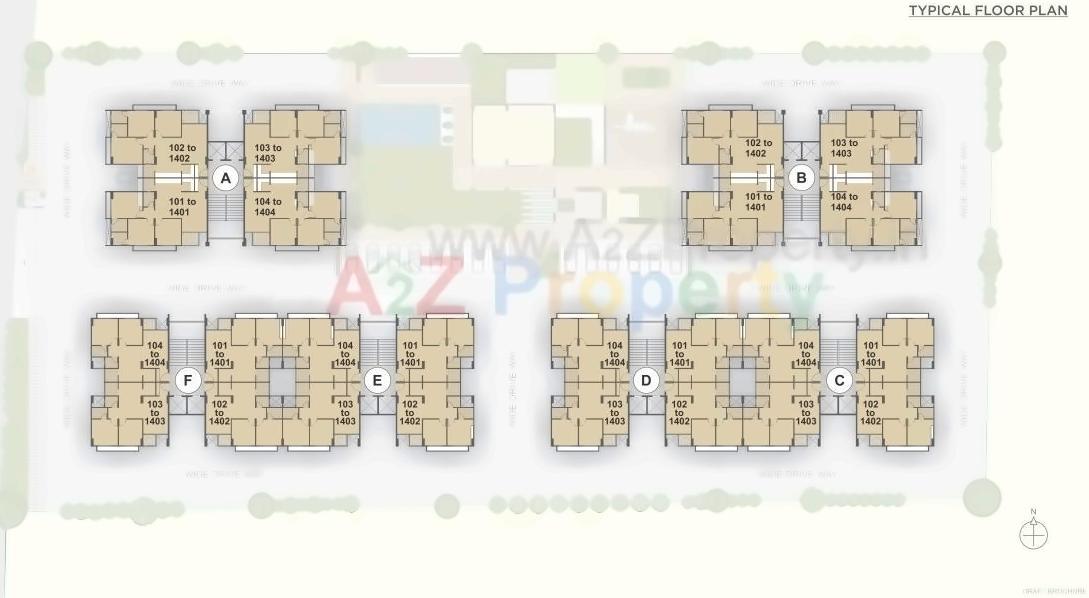 Layout of real estate project Aranya Ii located at Godadra, Surat, Gujarat
