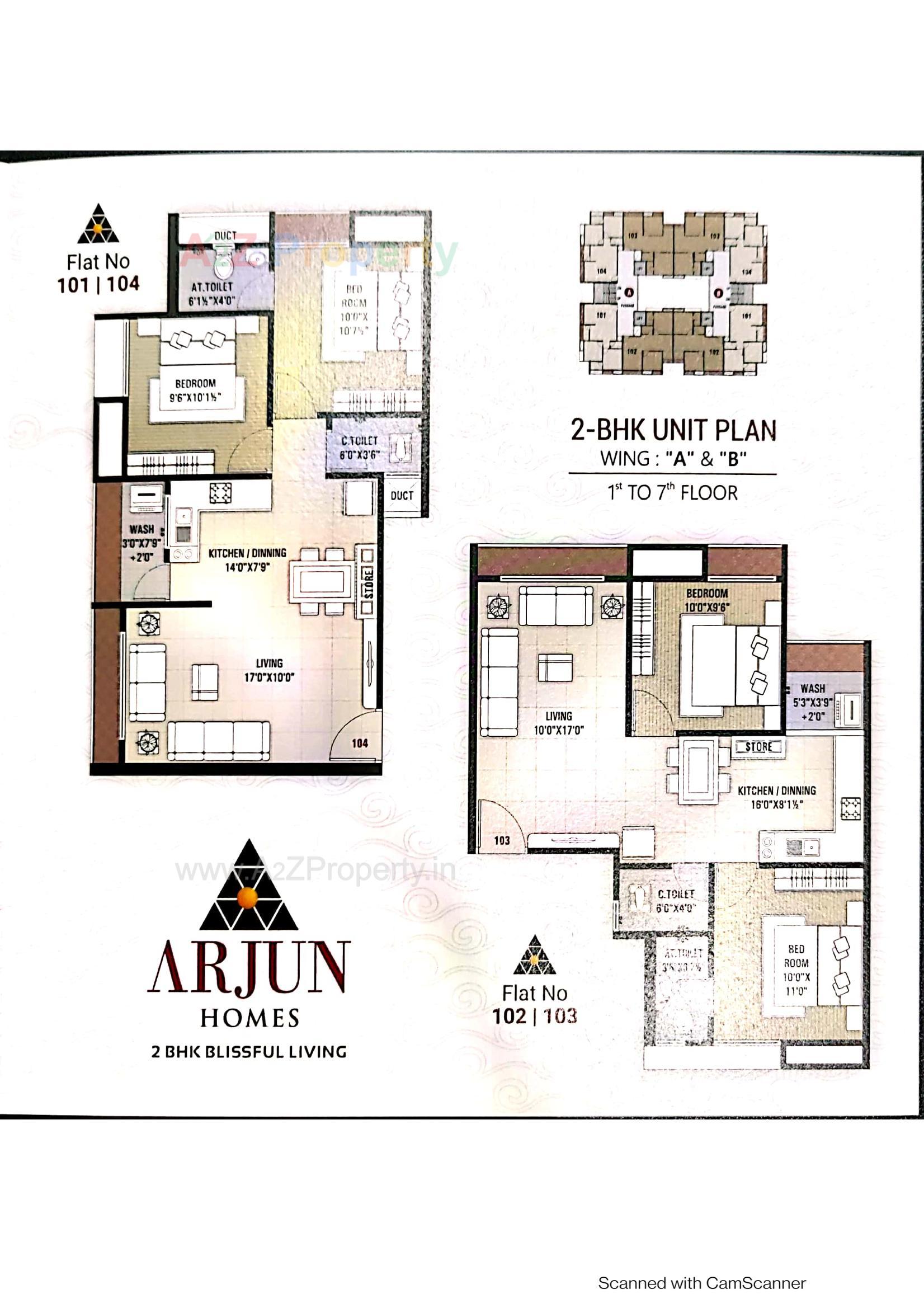 Layout of real estate project Arjun Homes located at Tunki, Surat, Gujarat