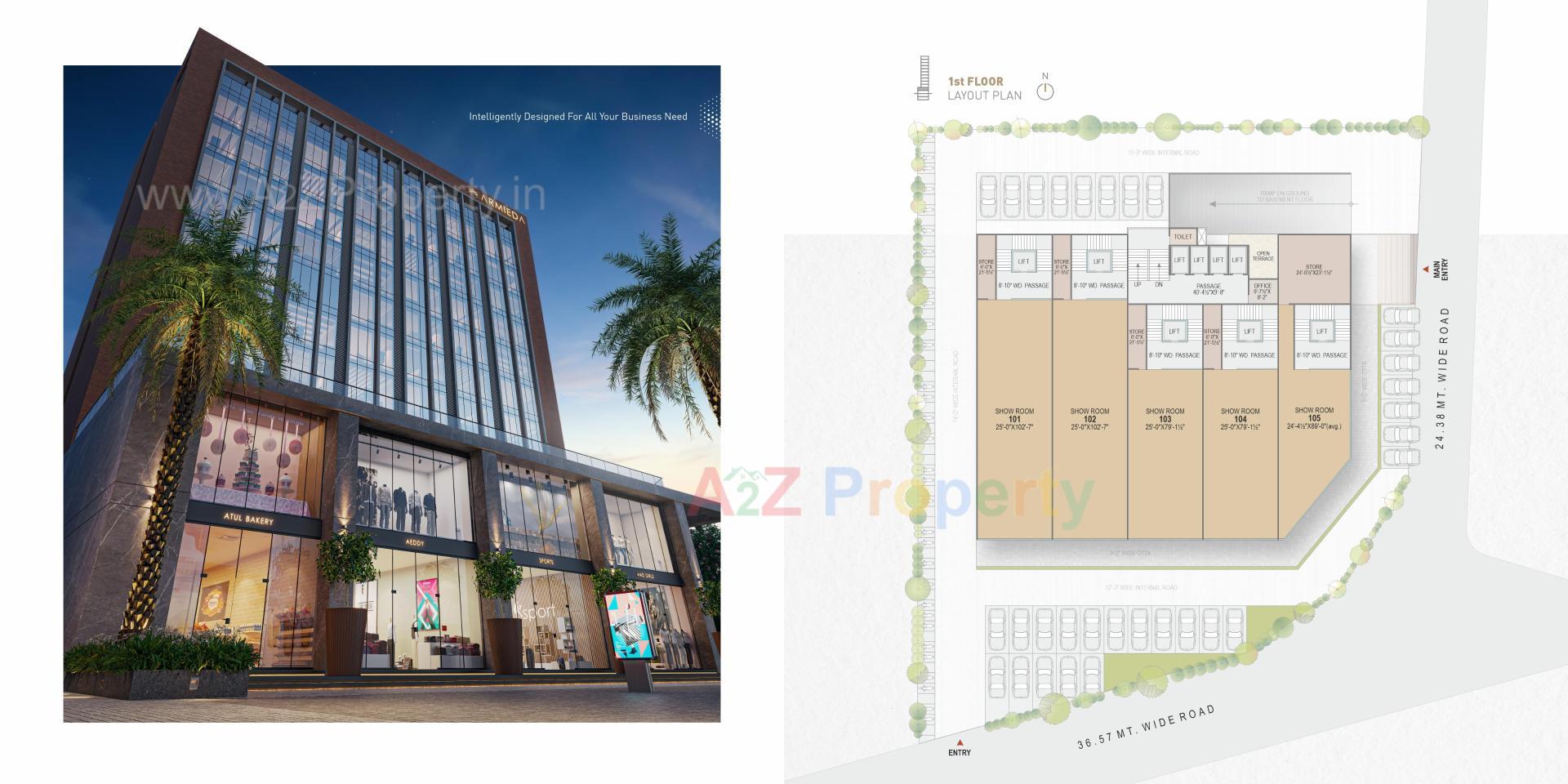 Layout of real estate project Armieda located at Surat, Surat, Gujarat