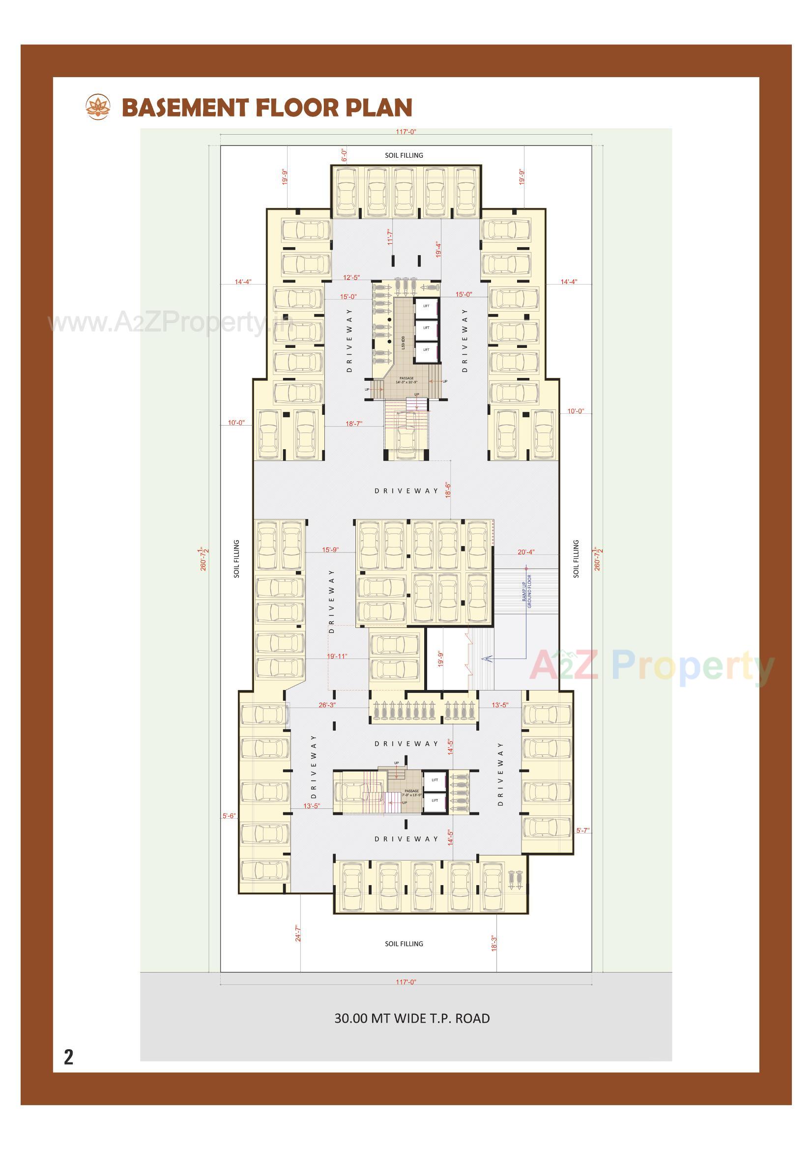 Layout of real estate project Aroma Heights located at Vanakla, Surat, Gujarat