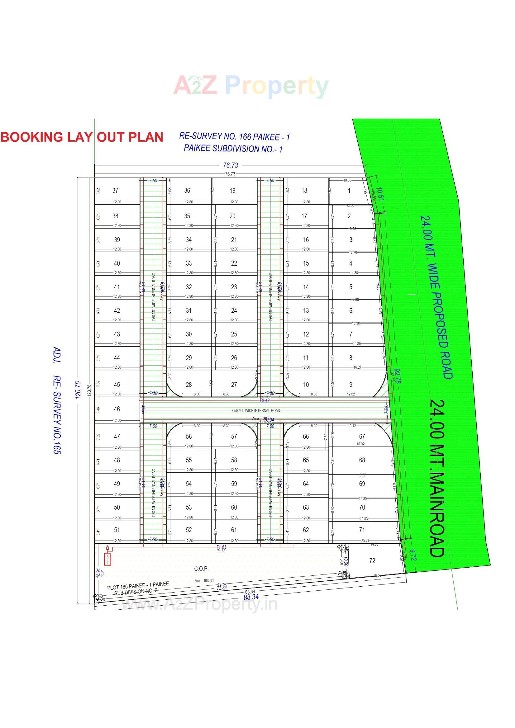 Layout of real estate project Ashirwad Bunglow located at Pasodara, Surat, Gujarat