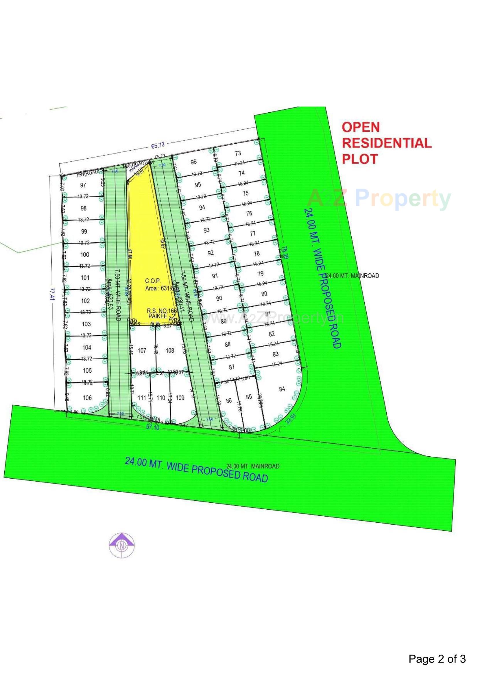 Layout of real estate project Ashirwad Bunglow Vibhag located at Pasodara, Surat, Gujarat