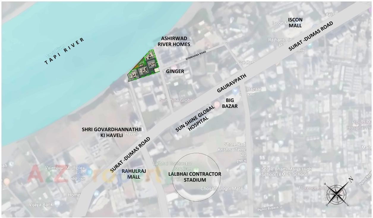  of real estate project Ashirwad River Homes located at Surat, Surat, Gujarat