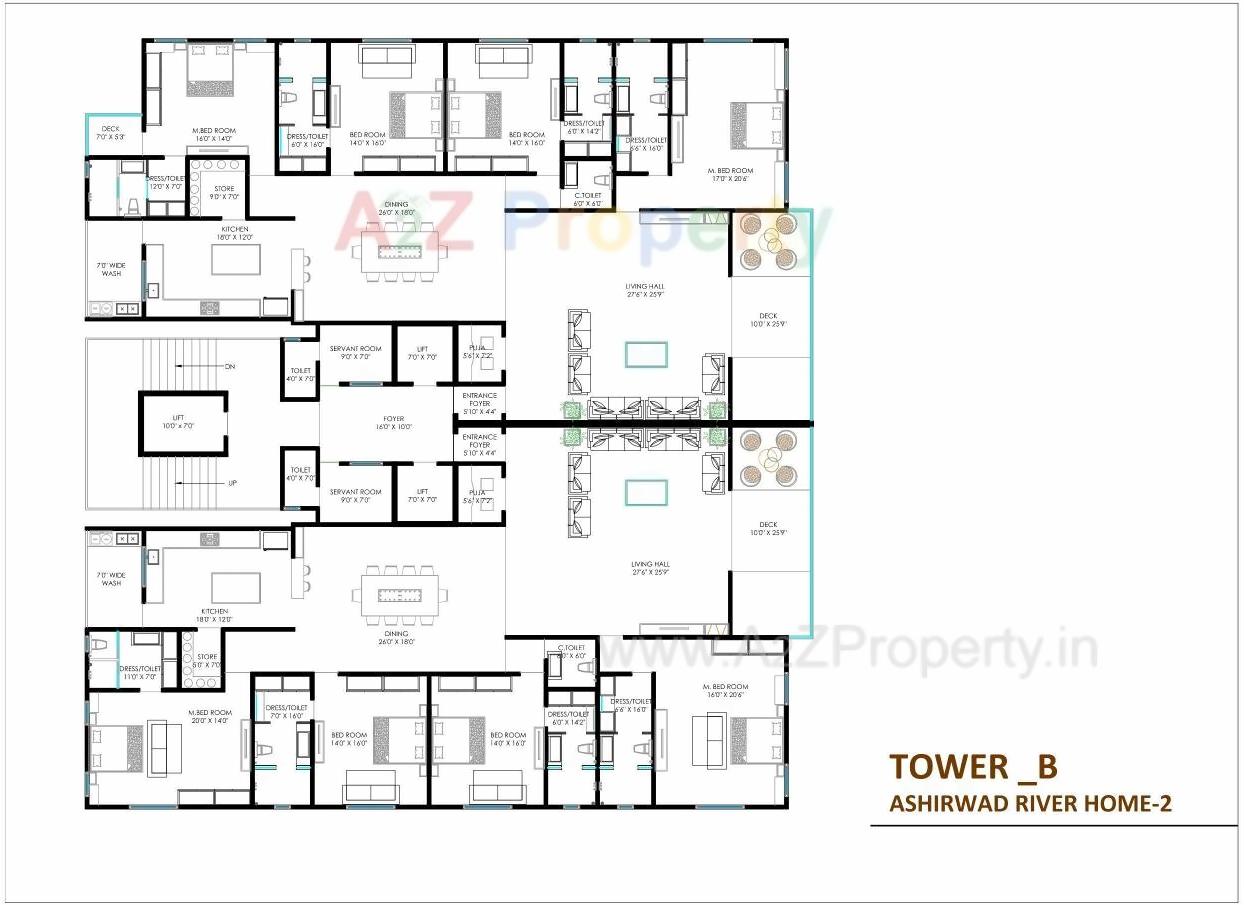 Layout of real estate project Ashirwad River Homes located at Surat, Surat, Gujarat