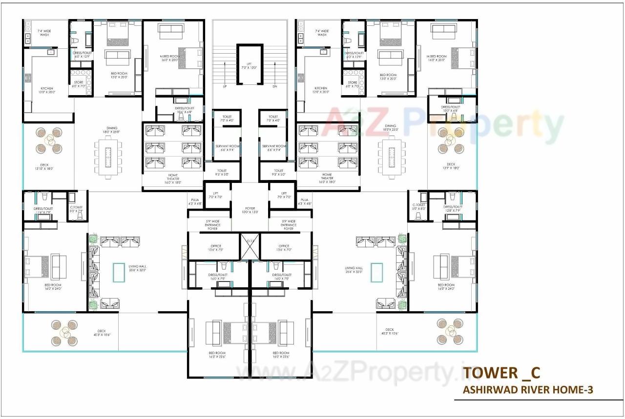 Layout of real estate project Ashirwad River Homes located at Surat, Surat, Gujarat