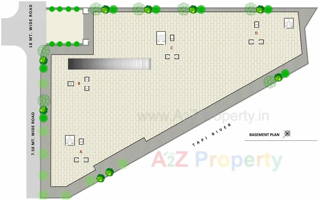 Layout of real estate project Ashirwad River Homes located at Surat, Surat, Gujarat