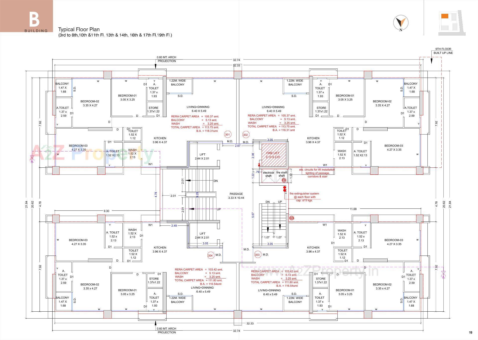 Layout of real estate project Ashtavinayak Homes located at Pal , Surat, Gujarat