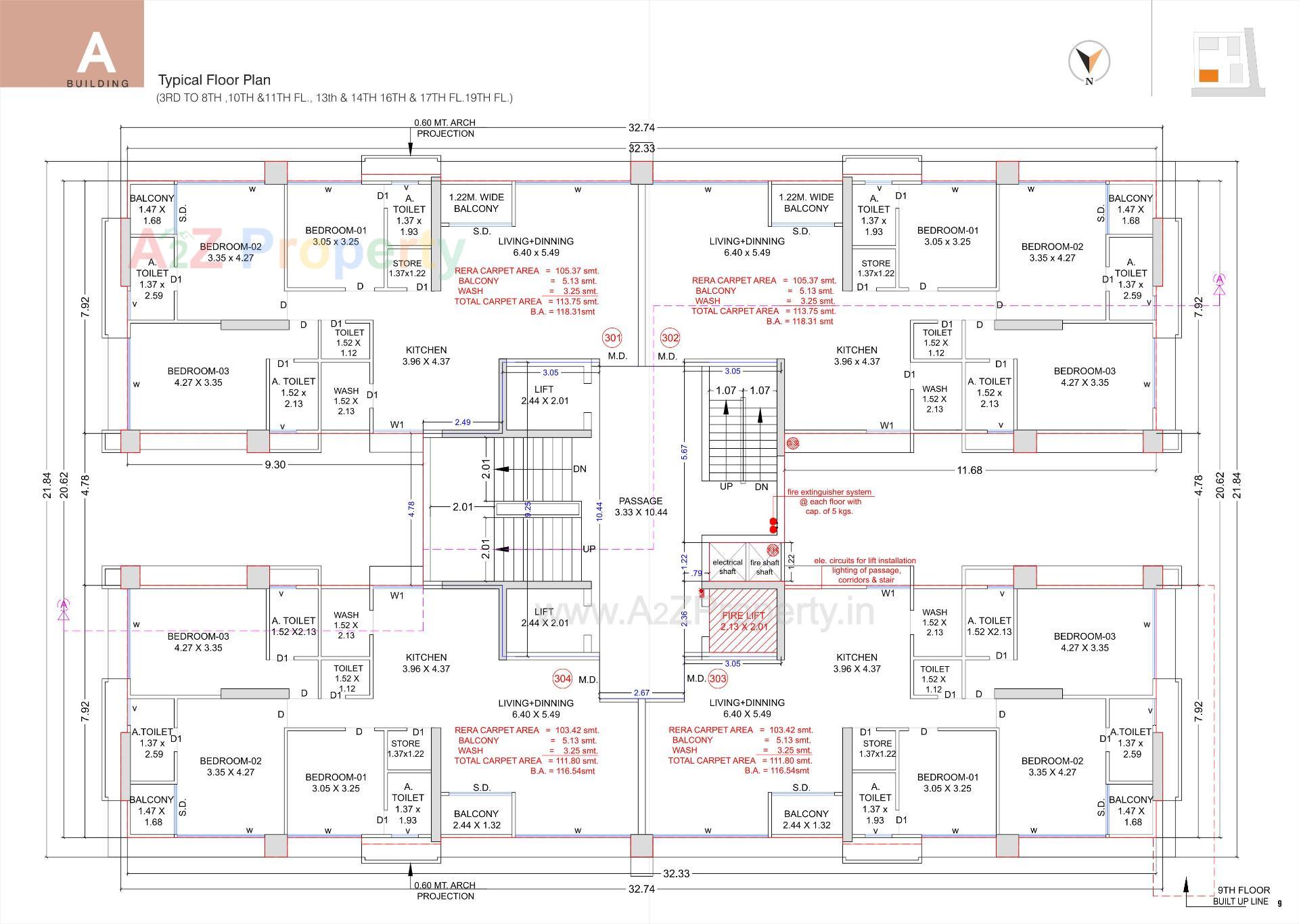 Layout of real estate project Ashtavinayak Homes located at Pal , Surat, Gujarat