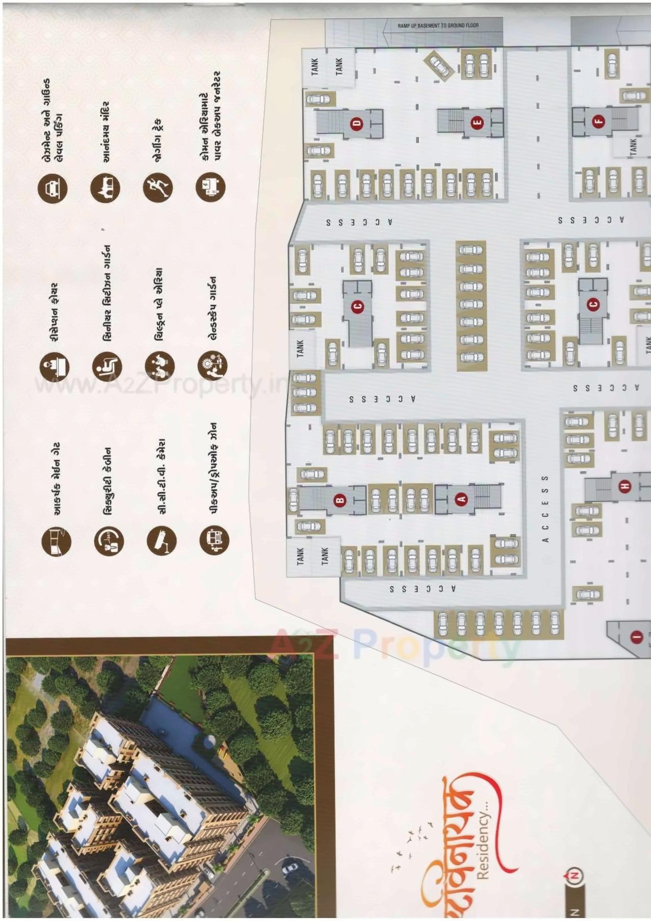 Layout of real estate project Ashtavinayak Residency located at Puna, Surat, Gujarat