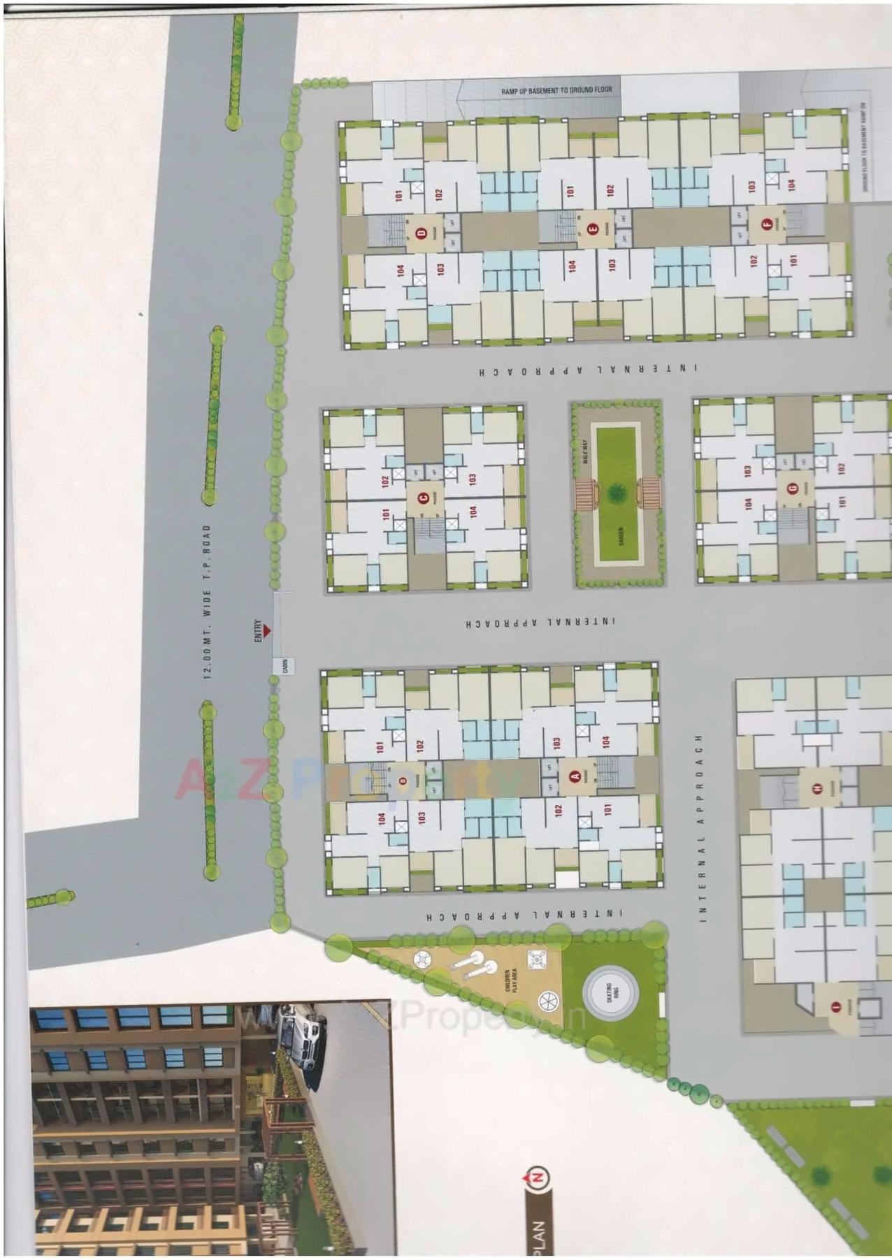 Layout of real estate project Ashtavinayak Residency located at Puna, Surat, Gujarat