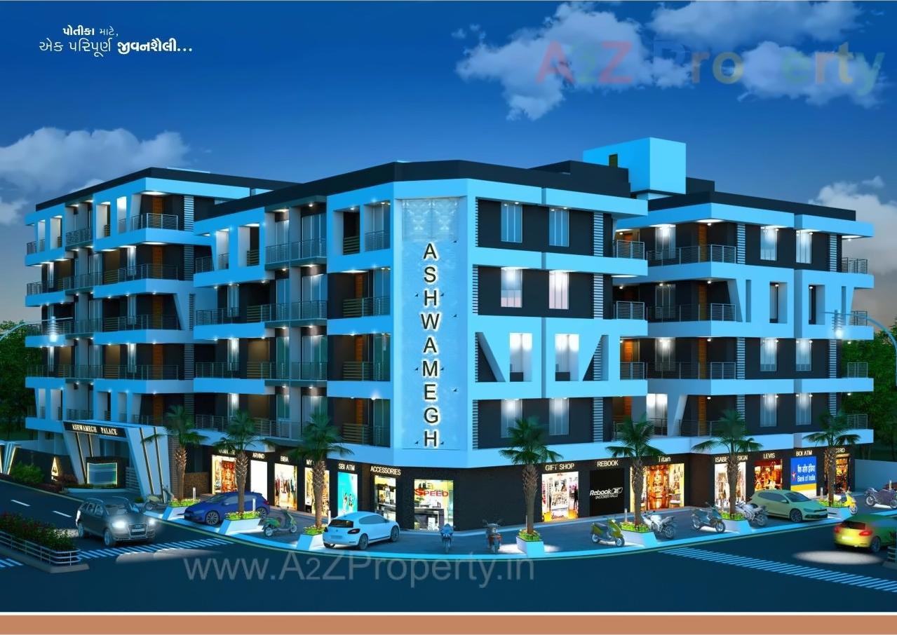 3D Elevation of real estate project Ashwamegh Palace located at Surat, Surat, Gujarat
