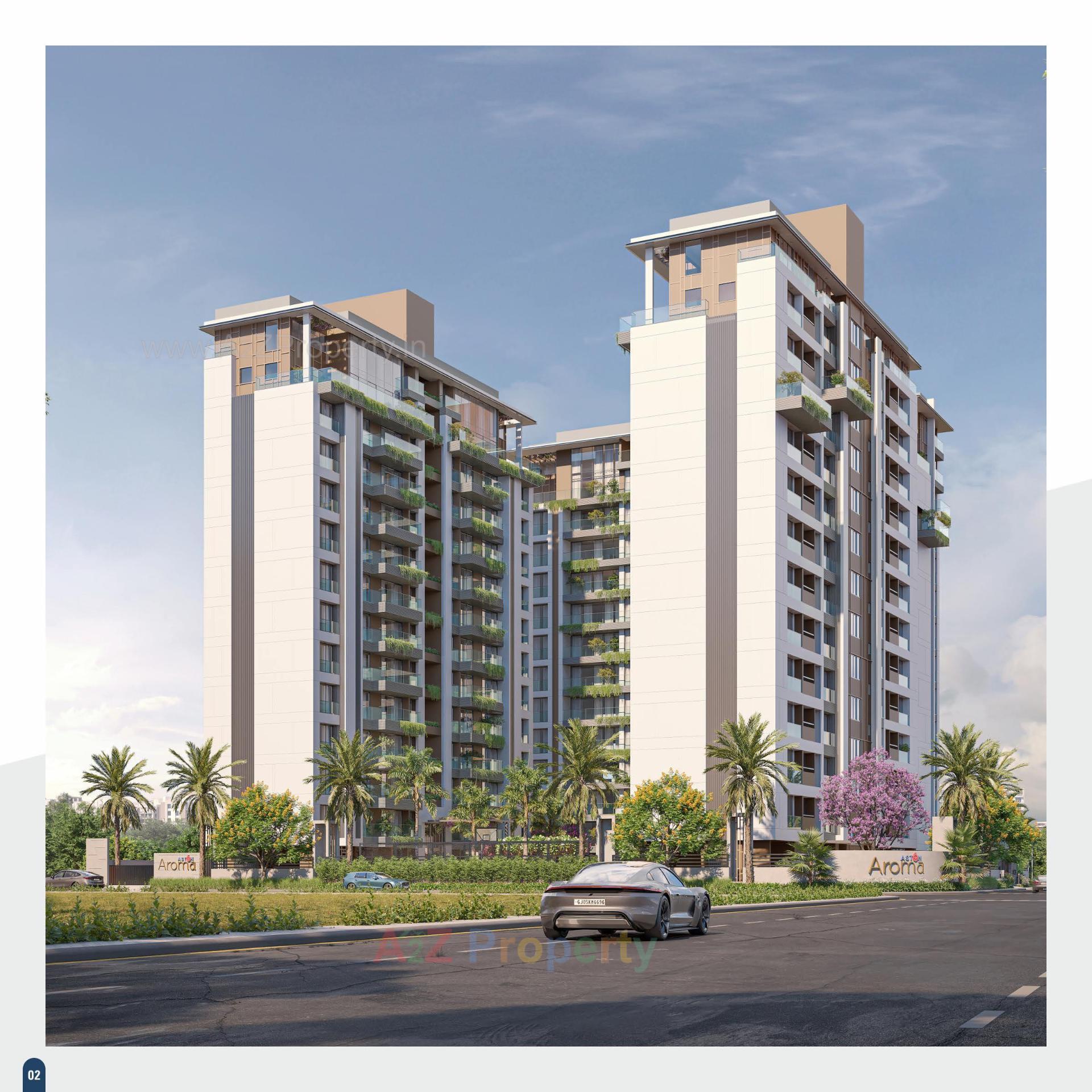 3D Elevation of real estate project Aston Aroma located at Pal, Surat, Gujarat