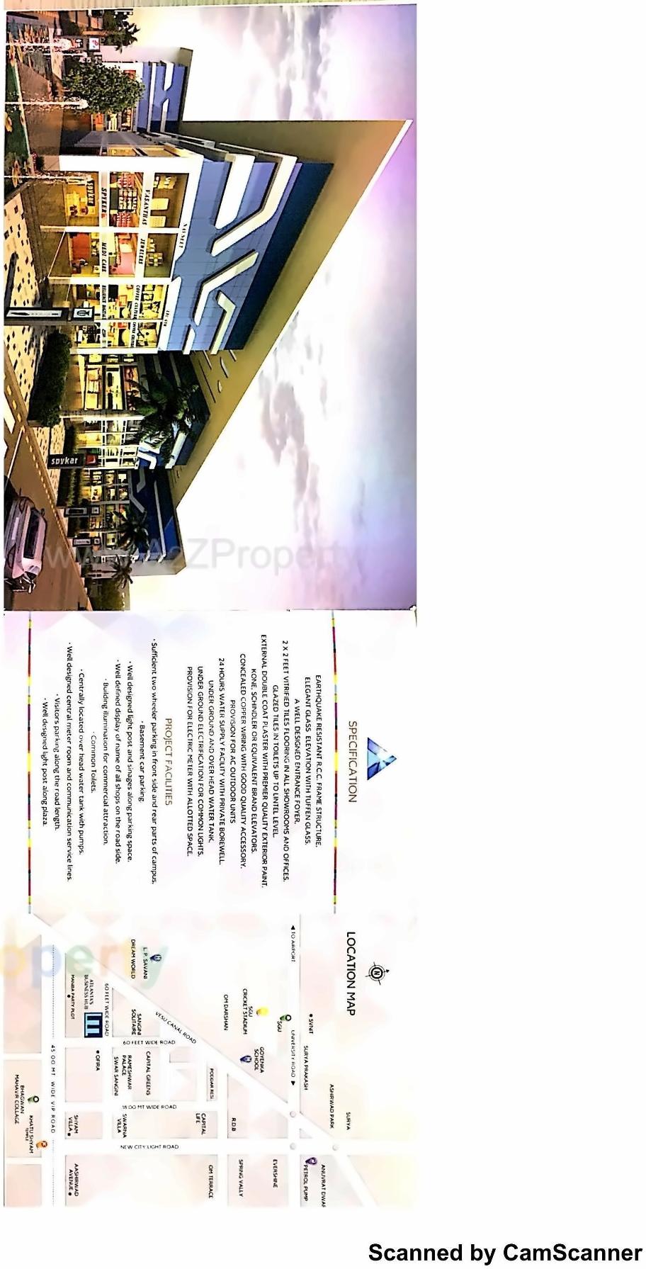  of real estate project Atlanta Business Hub located at Vesu, Surat, Gujarat