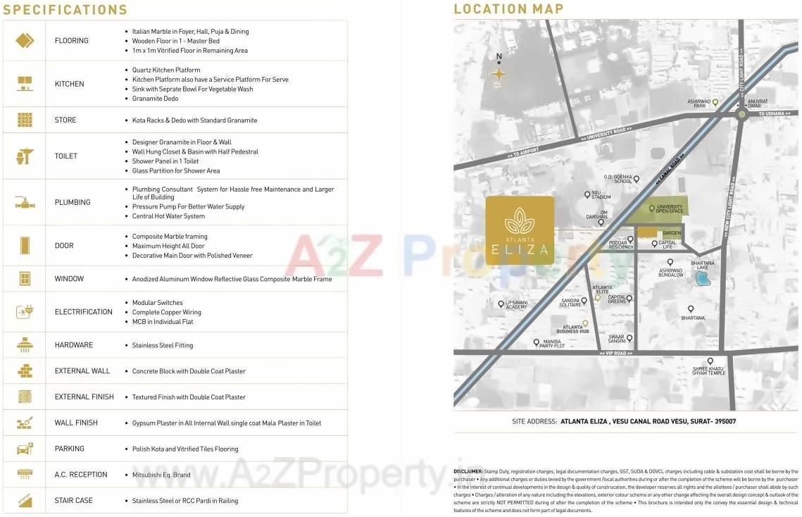  of real estate project Atlanta Eliza located at Bharthana, Surat, Gujarat