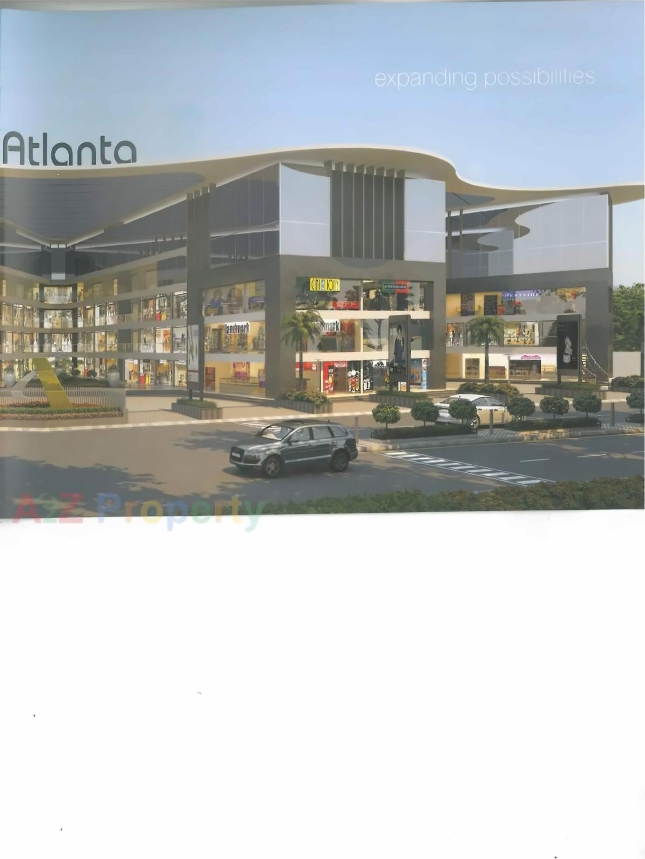 3D Elevation of real estate project Atlanta Mall located at Varachha, Surat, Gujarat