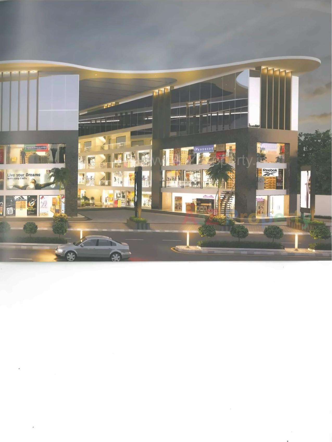 3D Elevation of real estate project Atlanta Mall located at Varachha, Surat, Gujarat