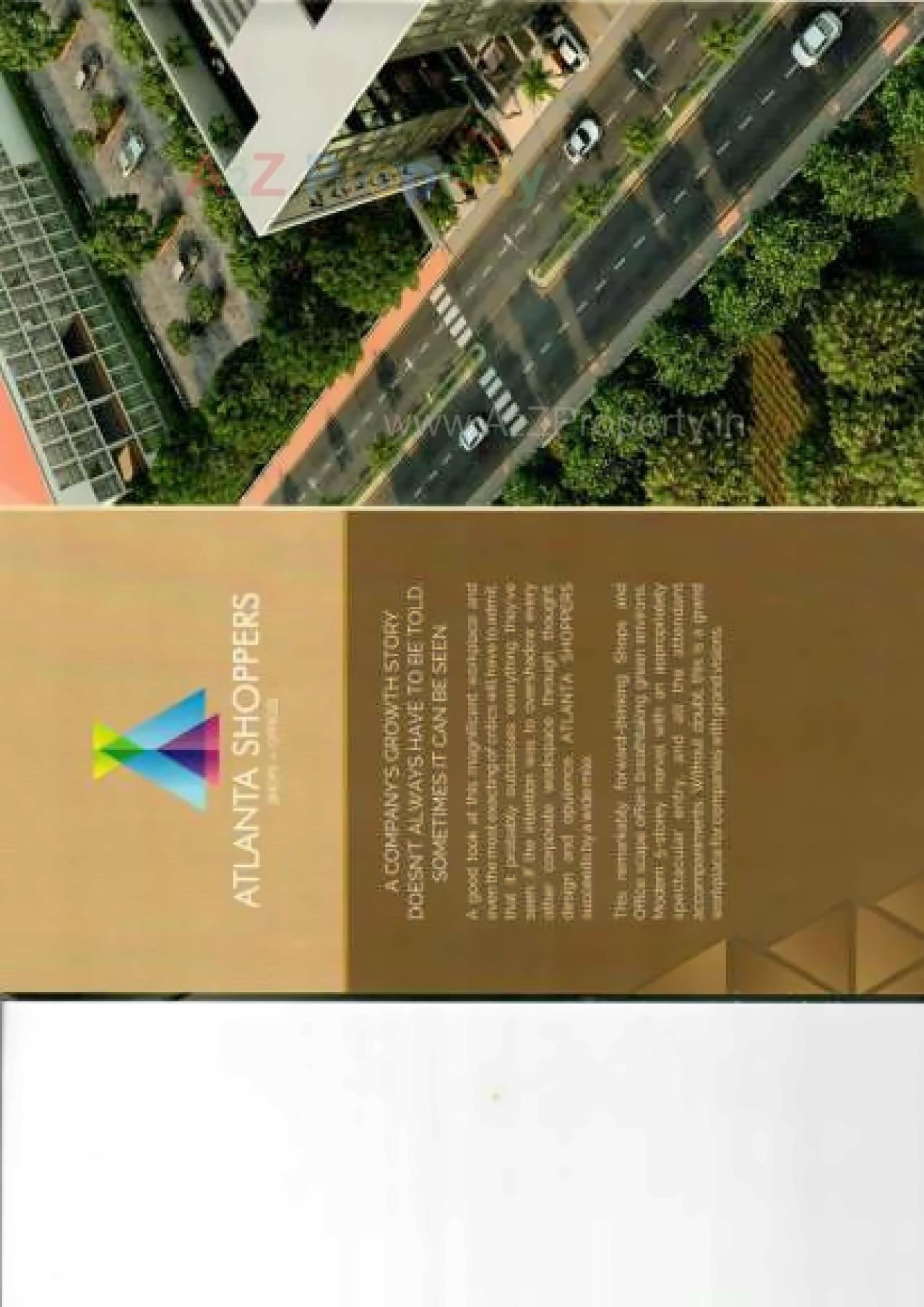 3D Elevation of real estate project Atlanta Shoppers located at Vesu, Surat, Gujarat