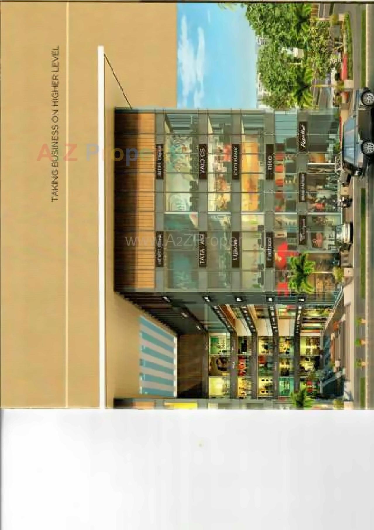 3D Elevation of real estate project Atlanta Shoppers located at Vesu, Surat, Gujarat