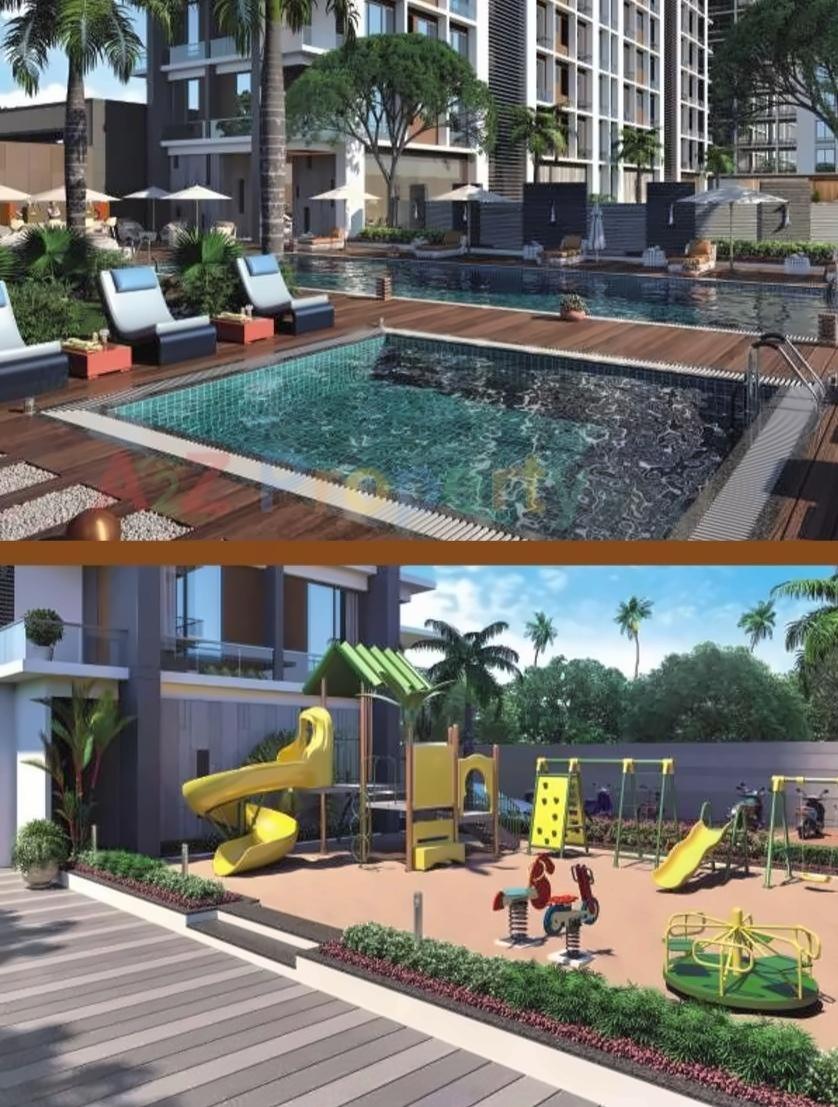 3D Elevation of real estate project Atlanta Sky Deck located at Bhimrad, Surat, Gujarat