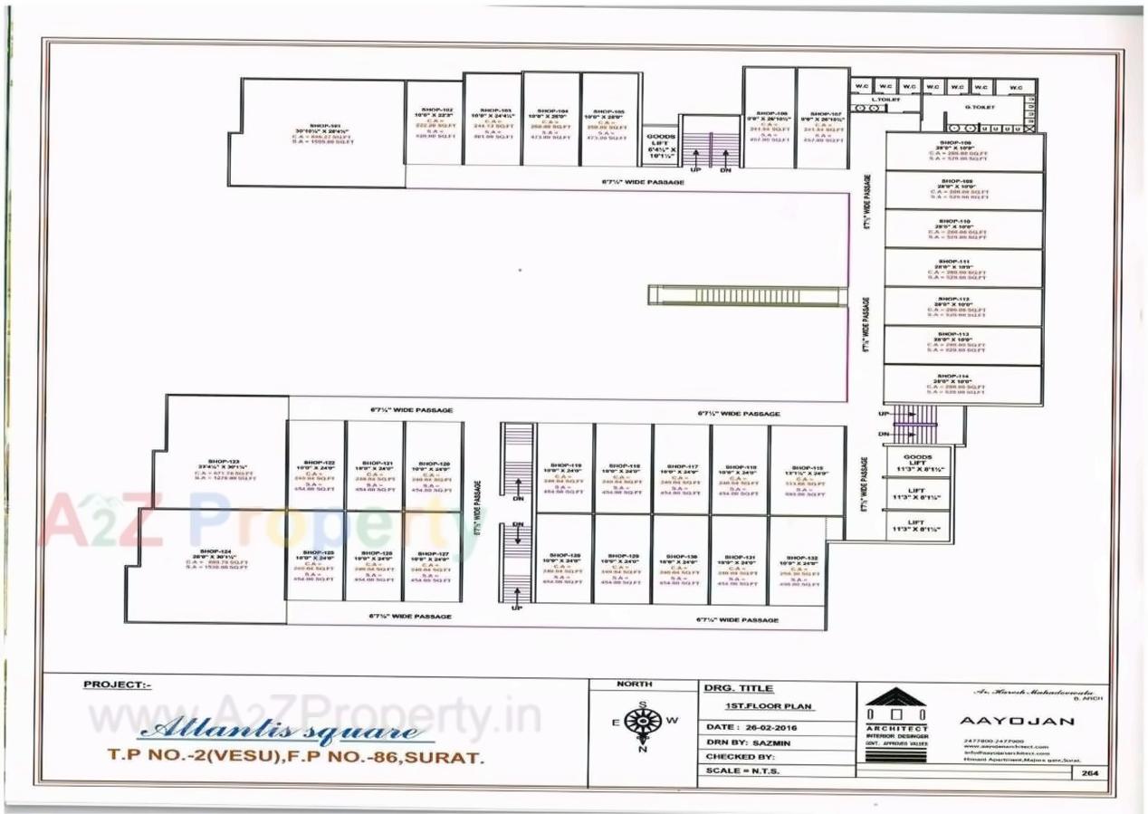 Layout of real estate project Atlantis Square located at Surat, Surat, Gujarat