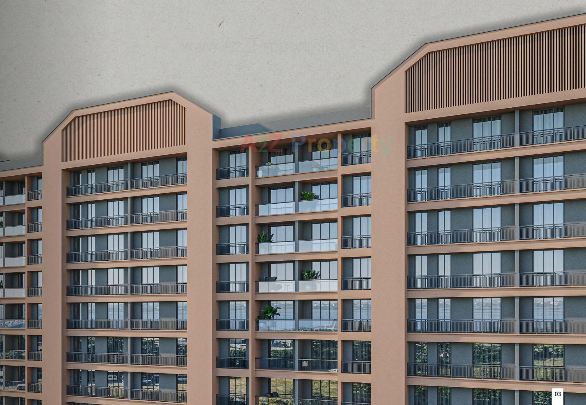 3D Elevation of real estate project Atlas located at Adajan, Surat, Gujarat