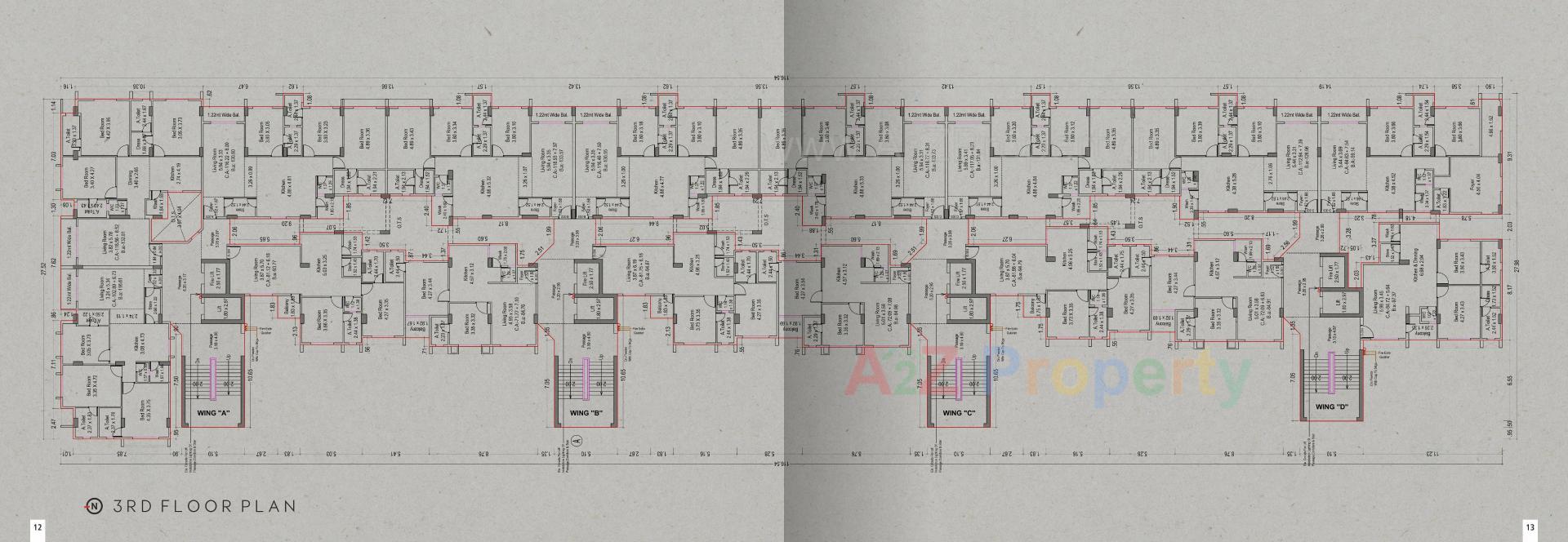 Layout of real estate project Atlas located at Adajan, Surat, Gujarat