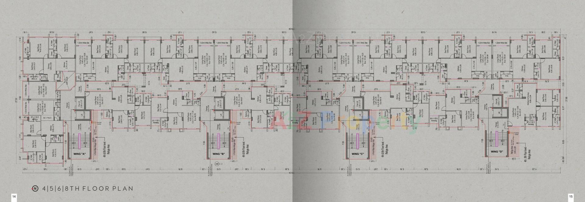 Layout of real estate project Atlas located at Adajan, Surat, Gujarat
