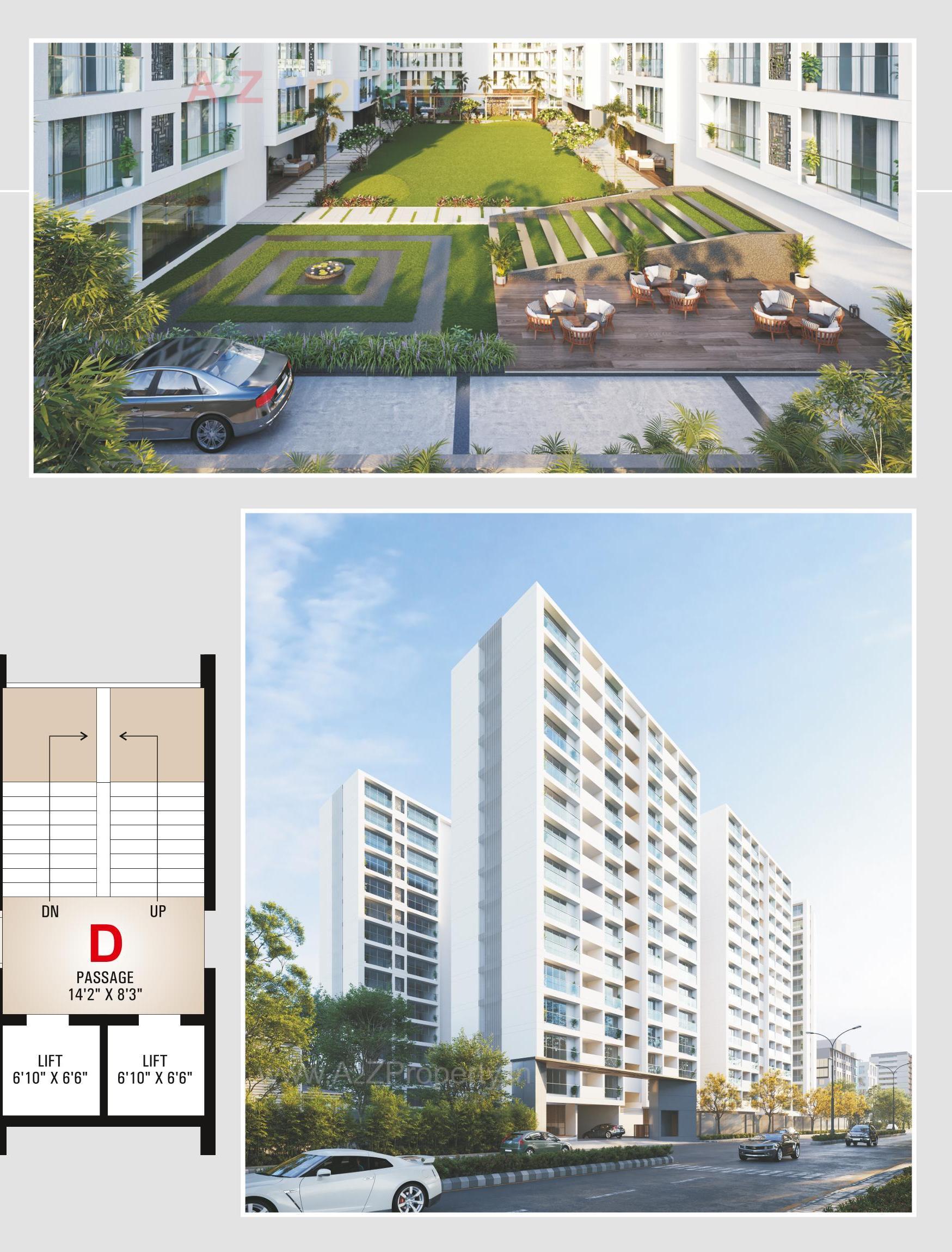 3D Elevation of real estate project Atmosphere Green located at Vesu, Surat, Gujarat