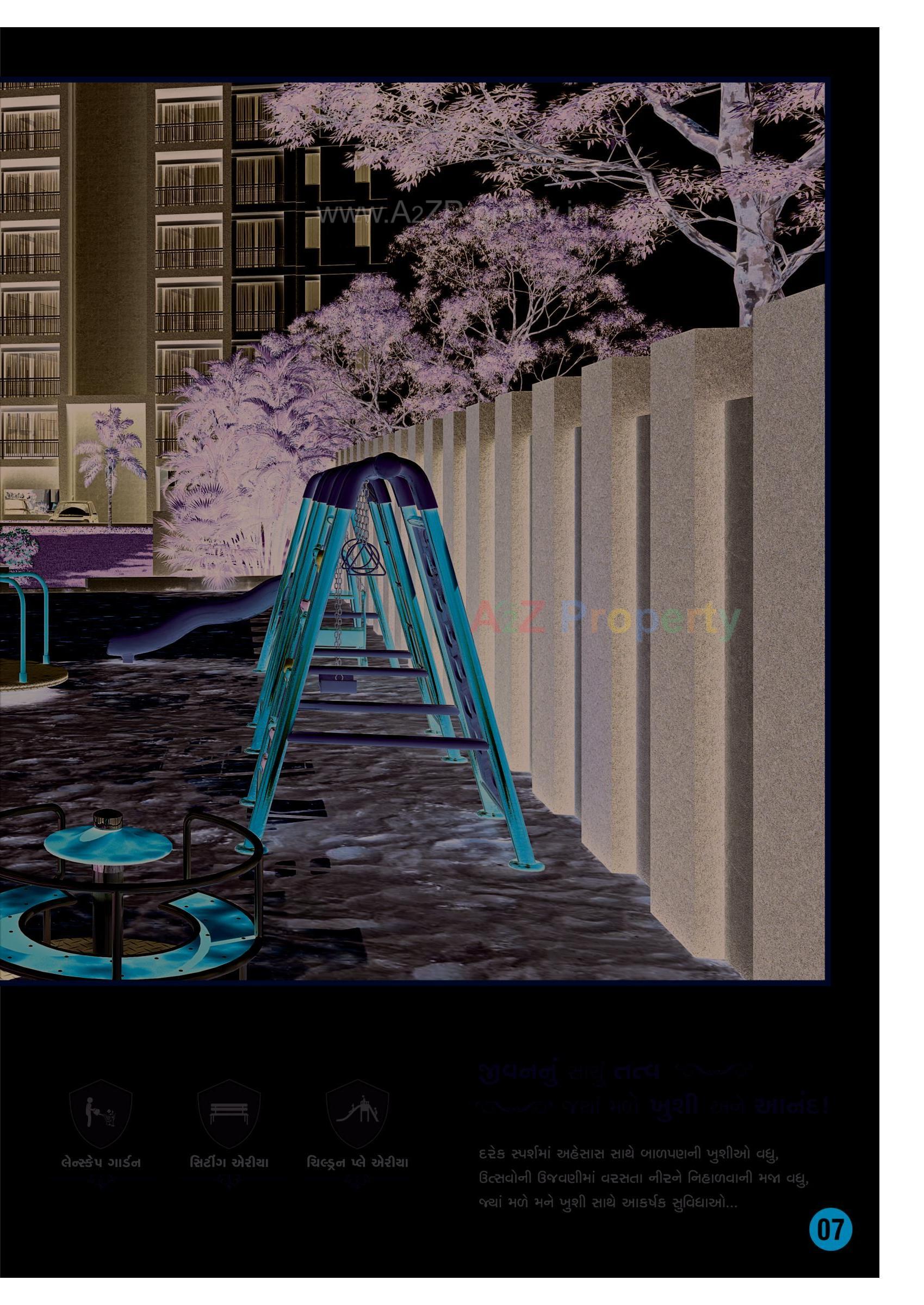 3D Elevation of real estate project Atulya Residency located at Sarthana, Surat, Gujarat