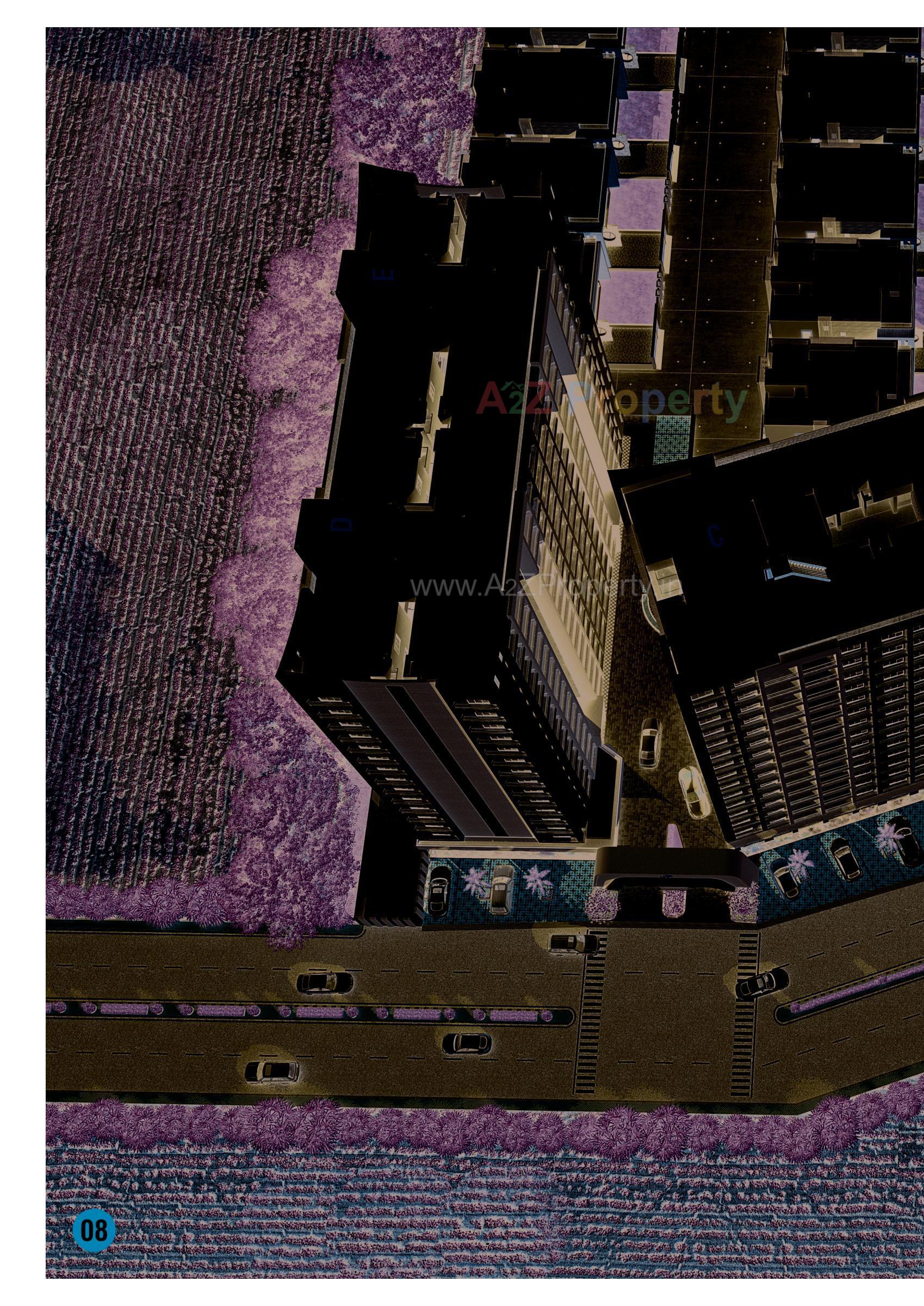 3D Elevation of real estate project Atulya Residency located at Sarthana, Surat, Gujarat