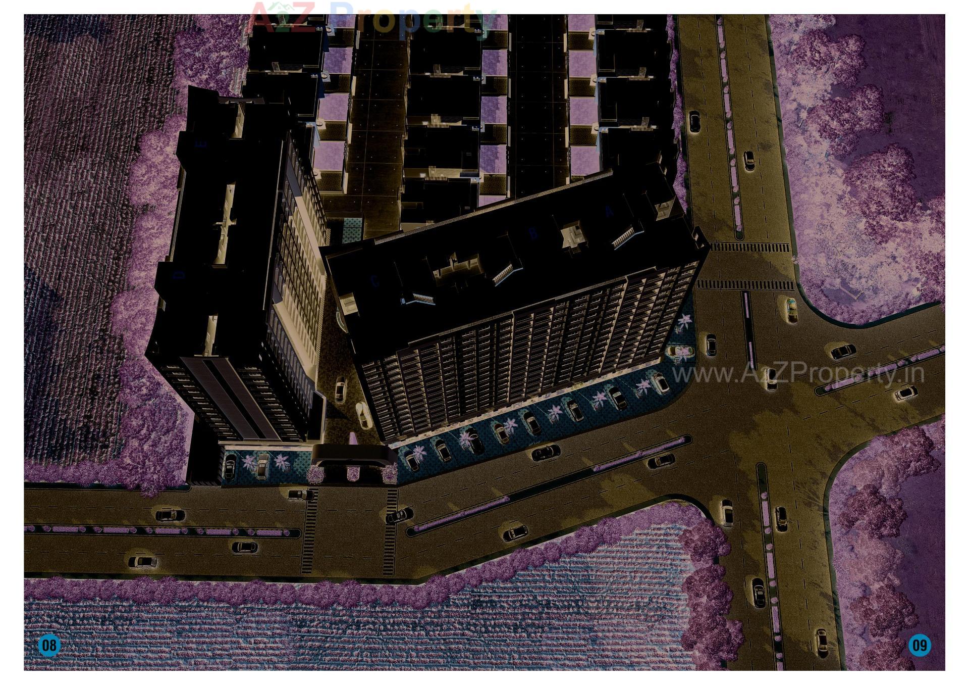 3D Elevation of real estate project Atulya Residency located at Sarthana, Surat, Gujarat