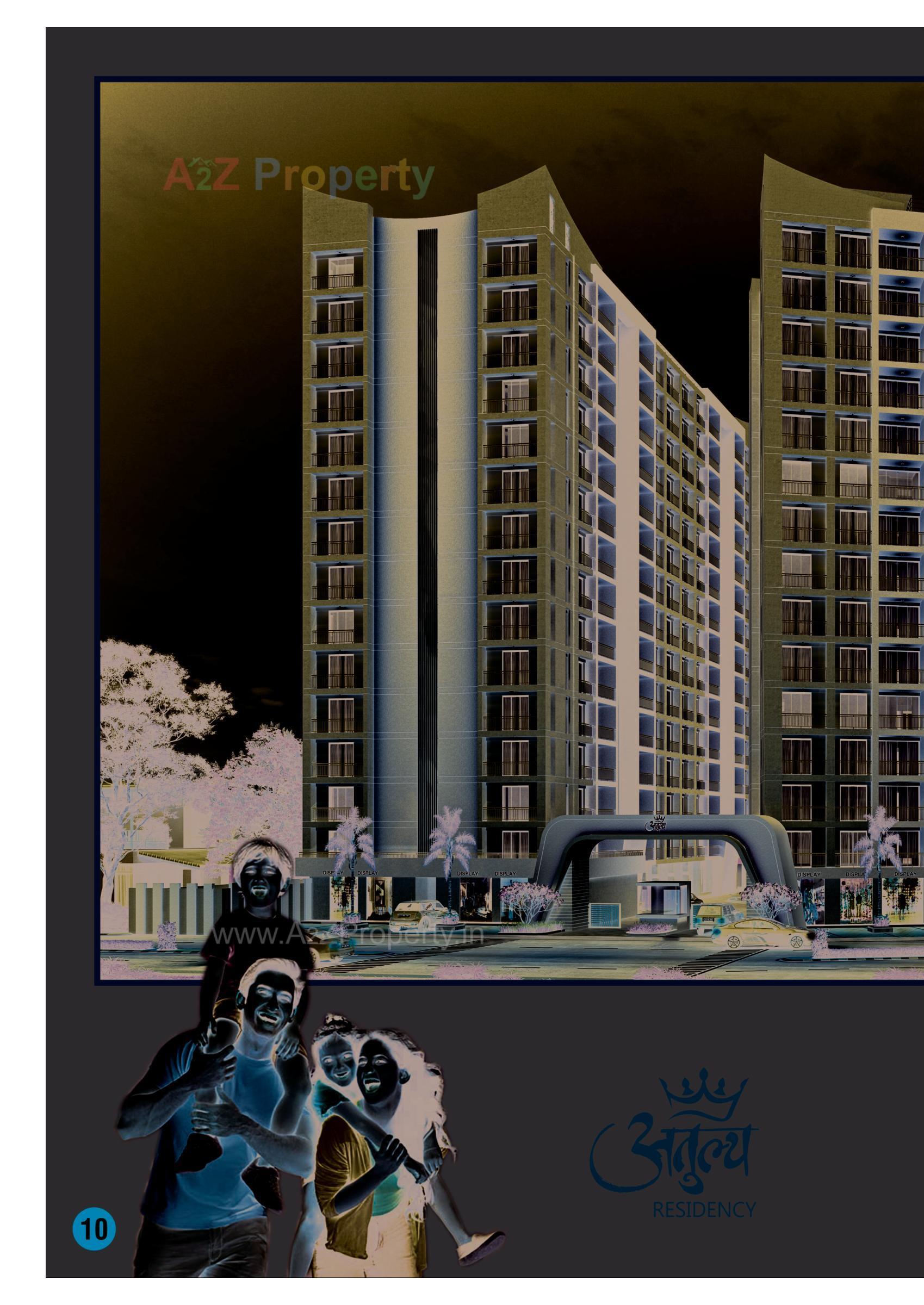 3D Elevation of real estate project Atulya Residency located at Sarthana, Surat, Gujarat