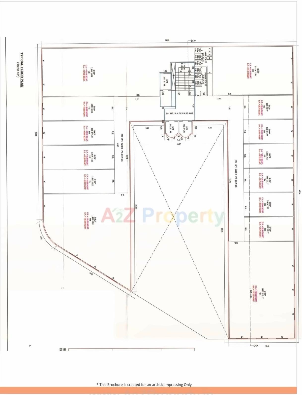 Layout of real estate project Autograph The  Hub located at Majura, Surat, Gujarat