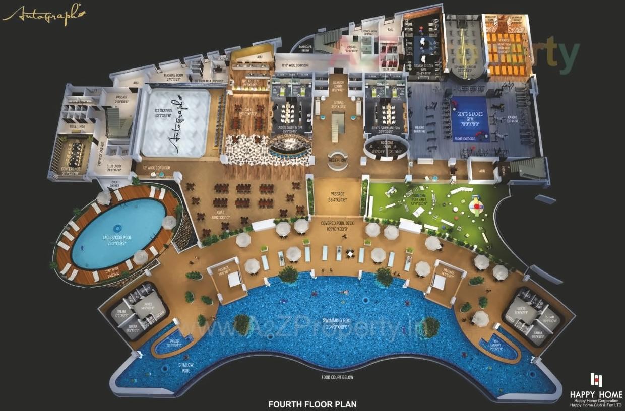 Layout of real estate project Autograph located at Vesu, Surat, Gujarat