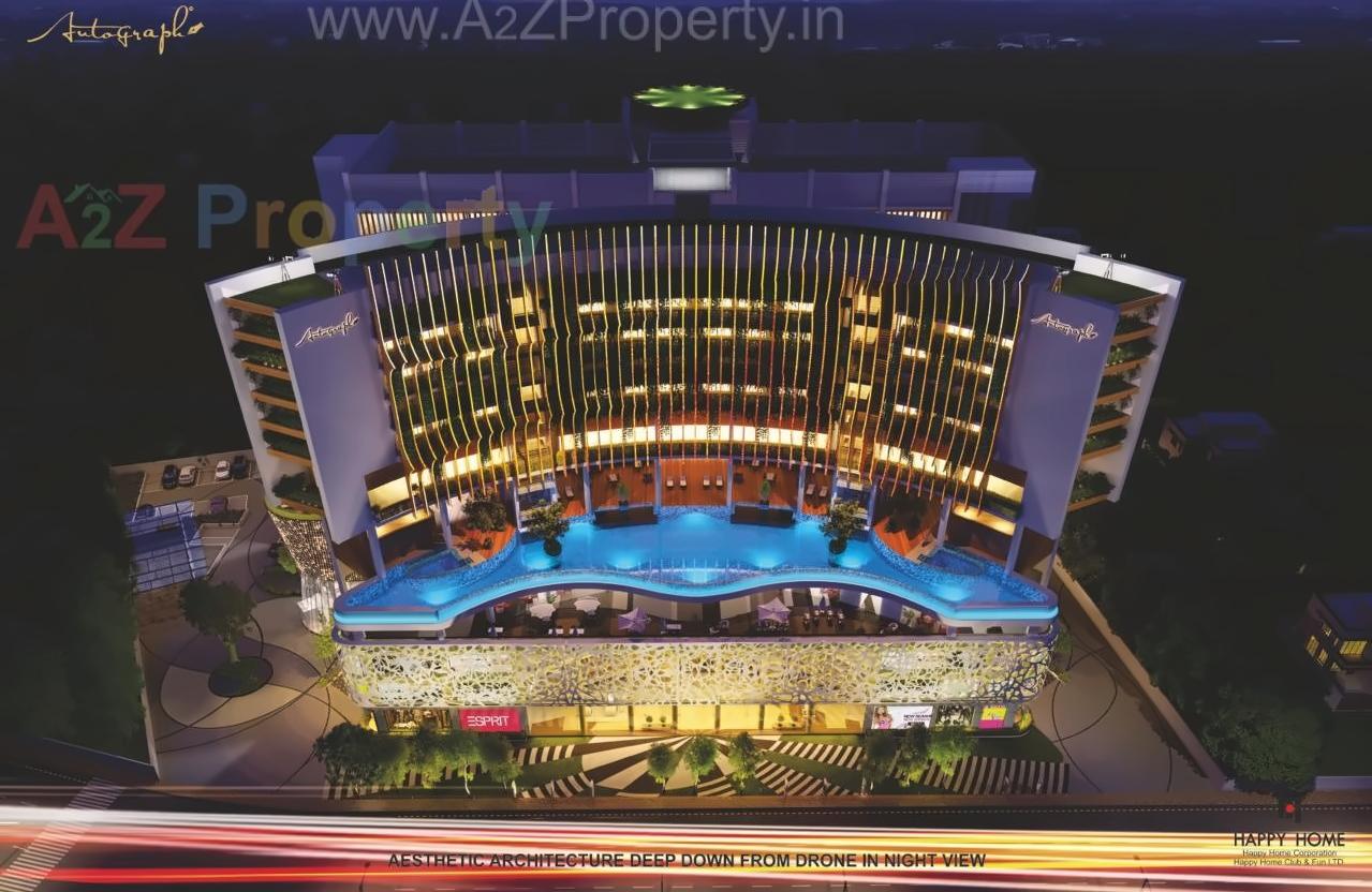 3D Elevation of real estate project Autograph located at Vesu, Surat, Gujarat