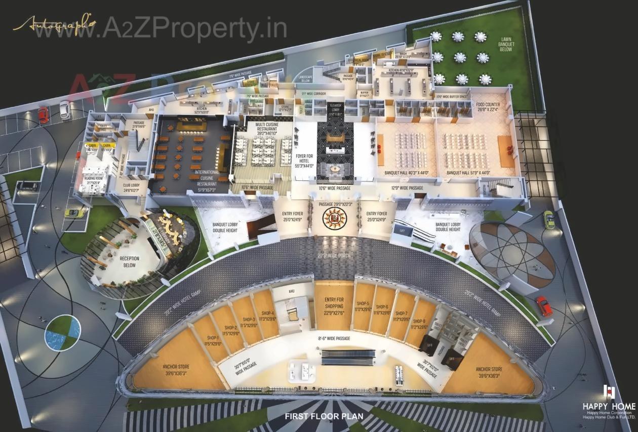 Layout of real estate project Autograph located at Vesu, Surat, Gujarat