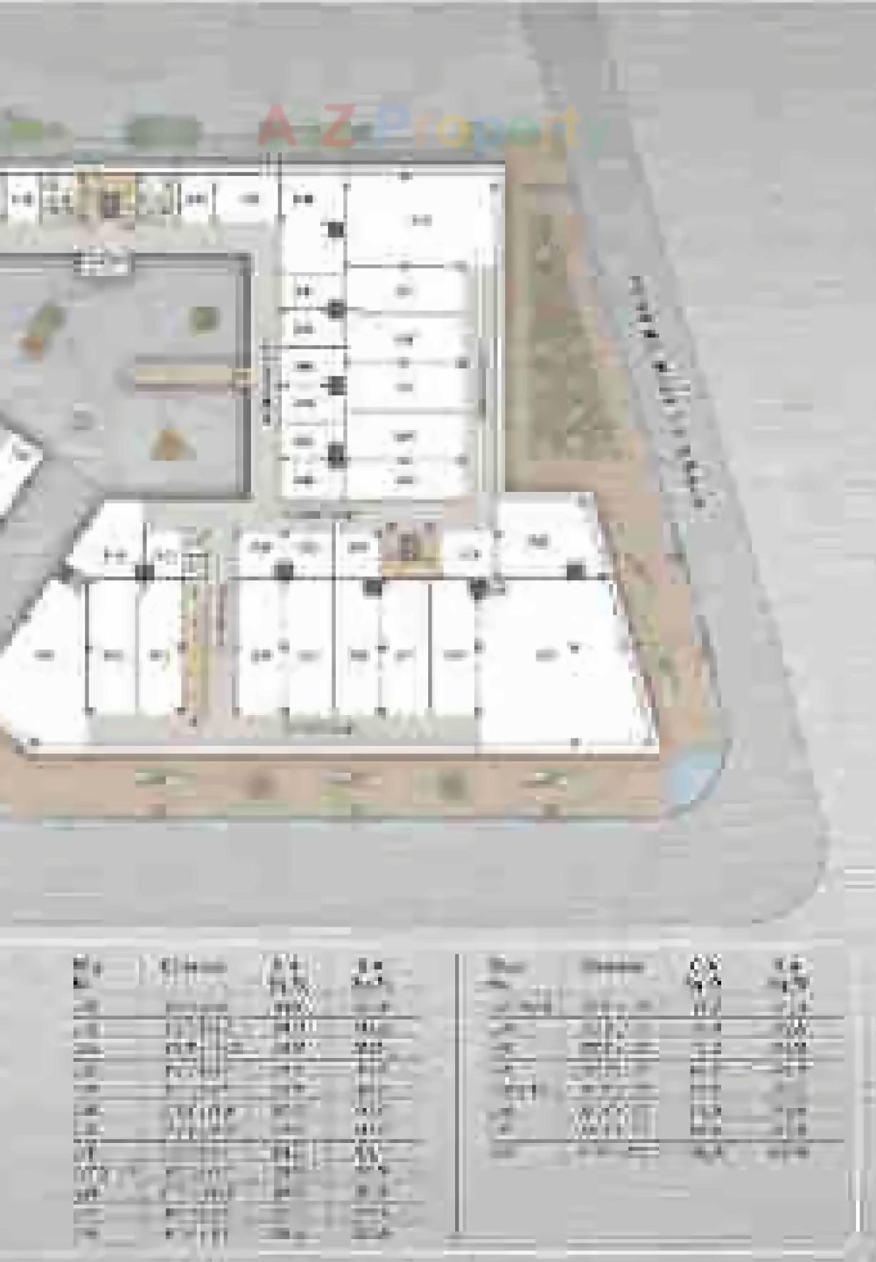 Layout of real estate project Avadh Arena located at Bharthana, Surat, Gujarat