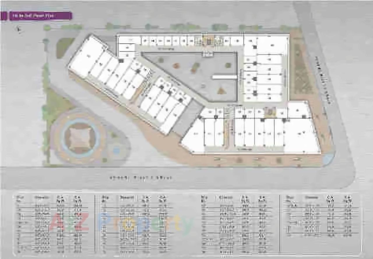 Layout of real estate project Avadh Arena located at Bharthana, Surat, Gujarat