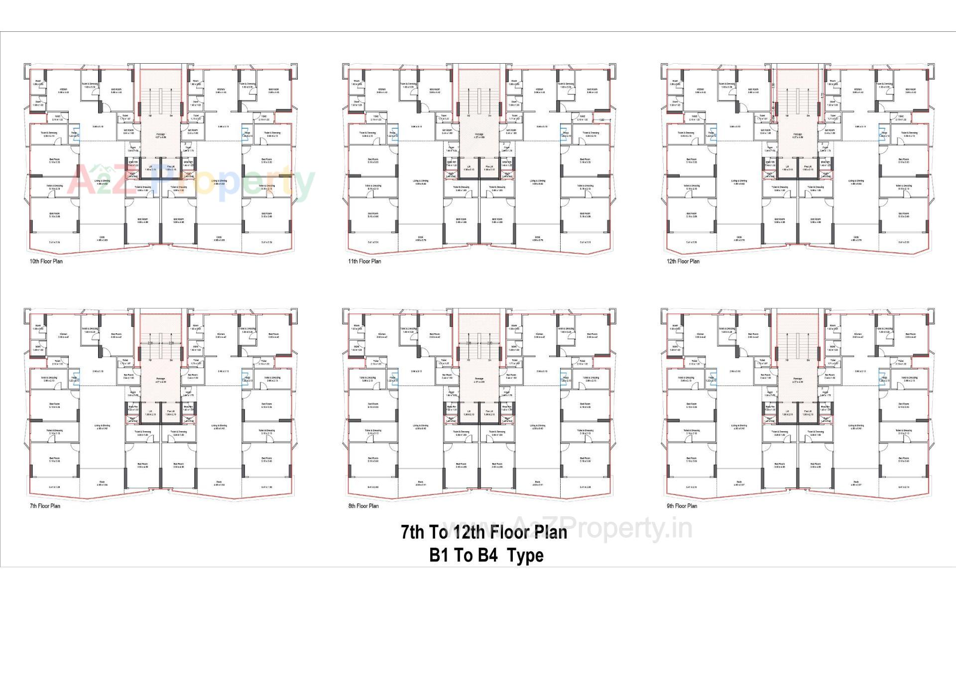 Layout of real estate project Avadh Bertina located at Vesu, Surat, Gujarat