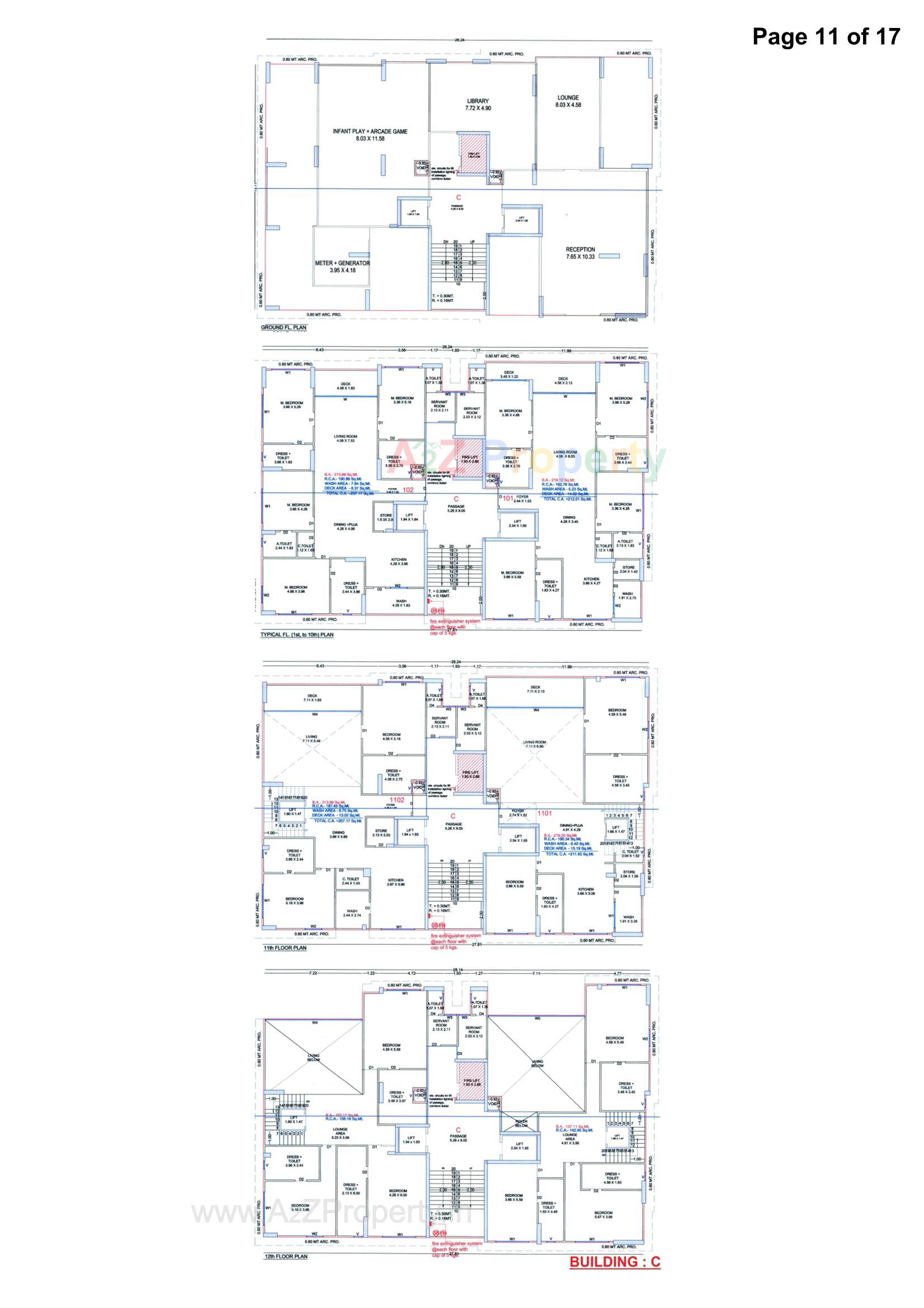 Layout of real estate project Avadh Erlica located at Vesu, Surat, Gujarat