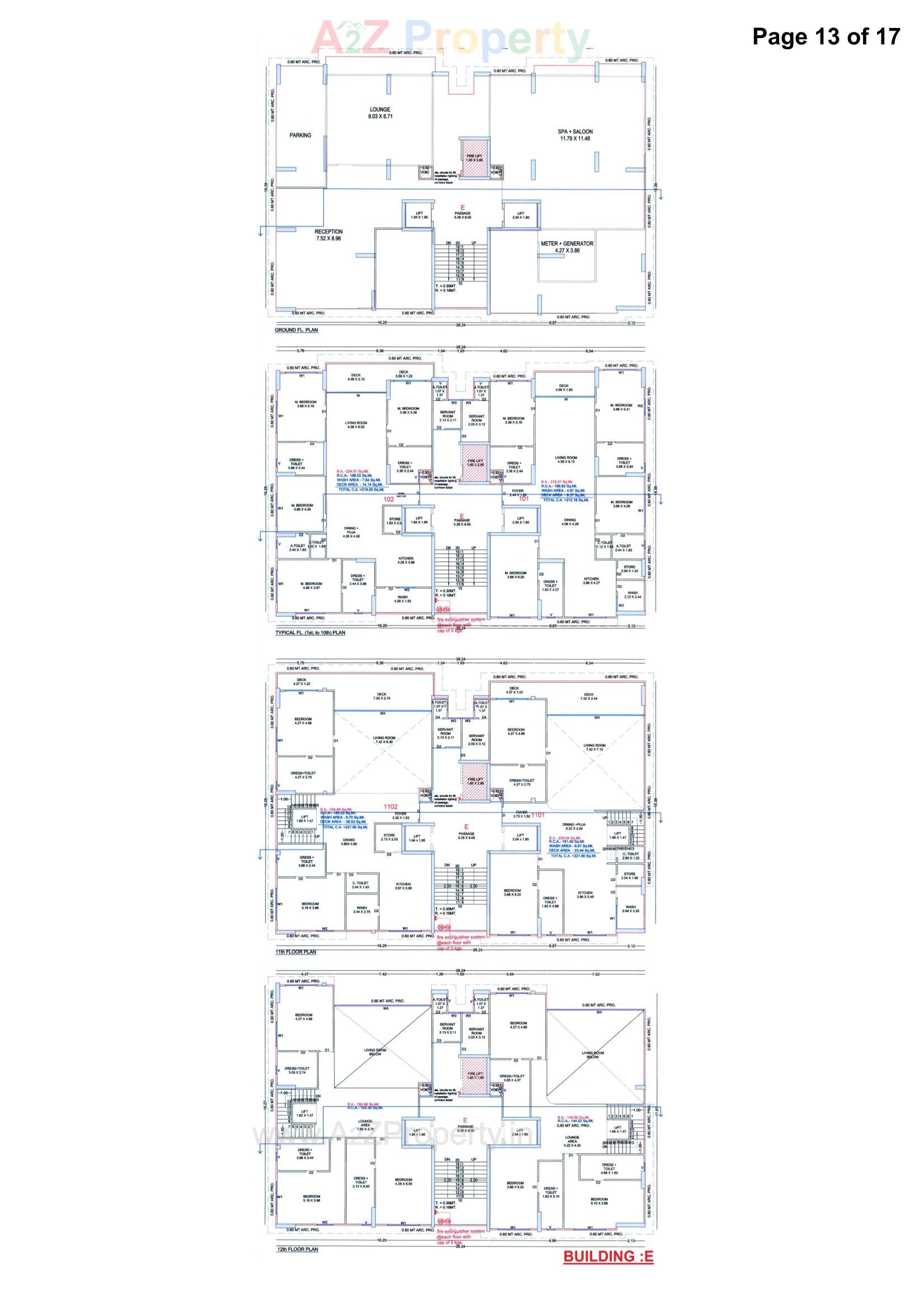 Layout of real estate project Avadh Erlica located at Vesu, Surat, Gujarat