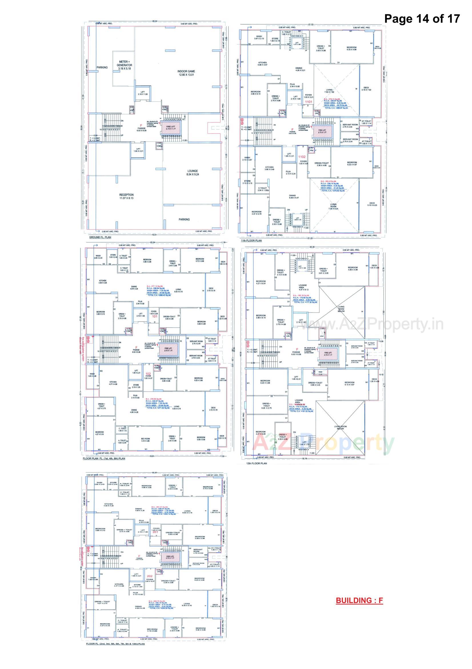 Layout of real estate project Avadh Erlica located at Vesu, Surat, Gujarat