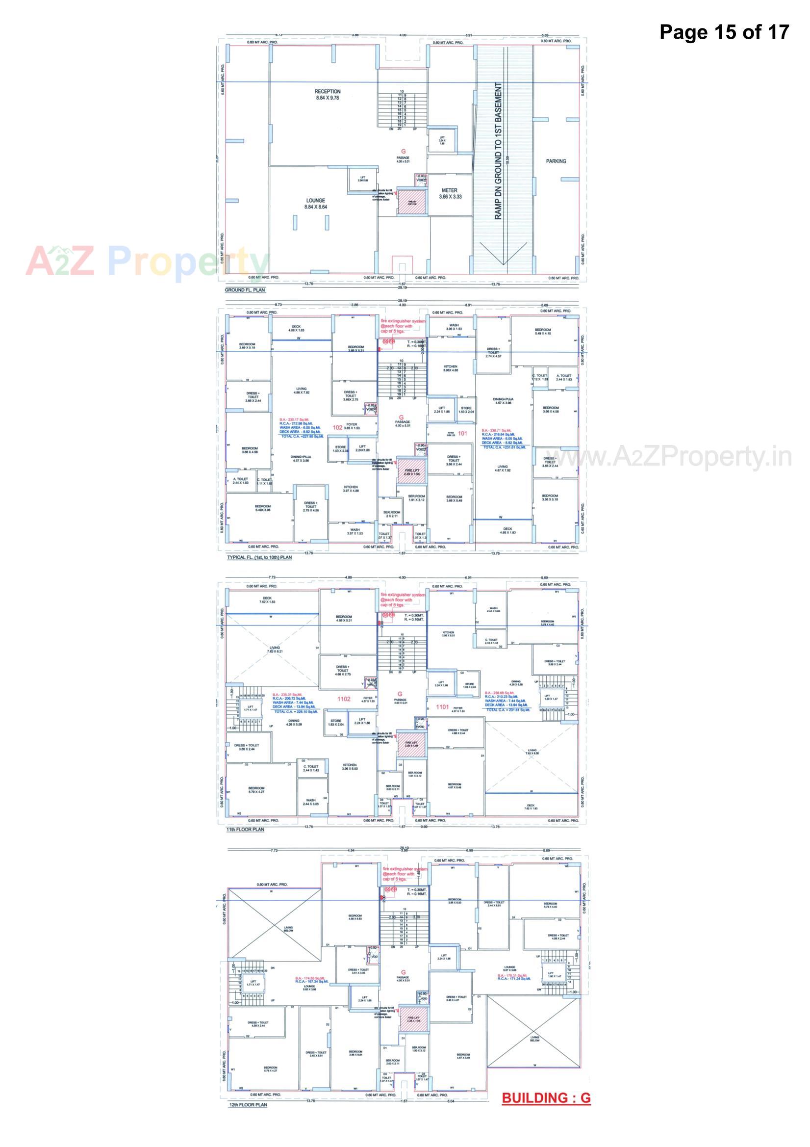 Layout of real estate project Avadh Erlica located at Vesu, Surat, Gujarat