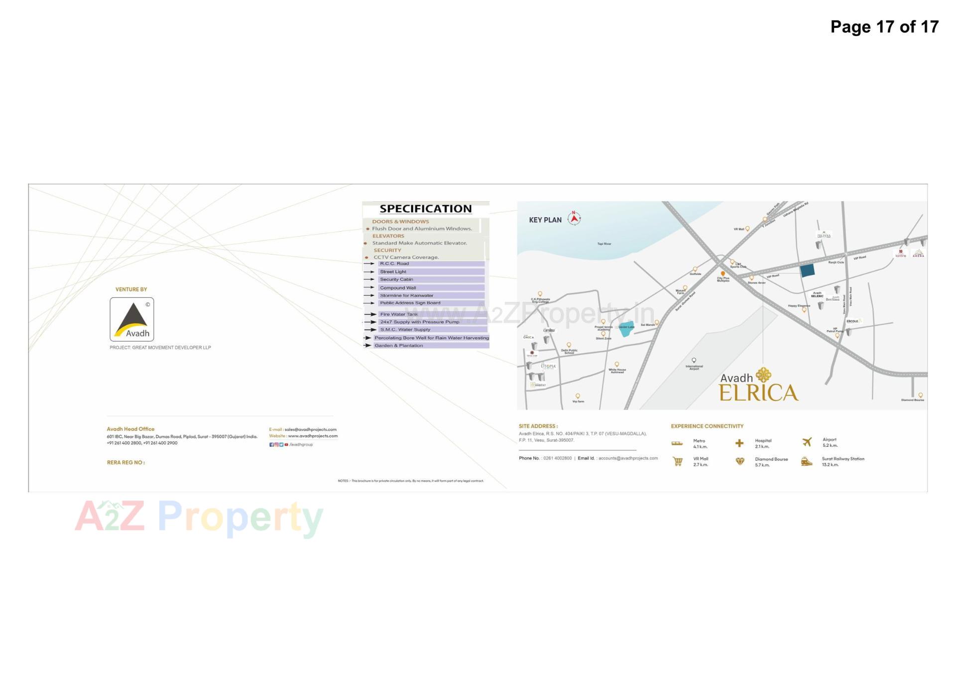  of real estate project Avadh Erlica located at Vesu, Surat, Gujarat