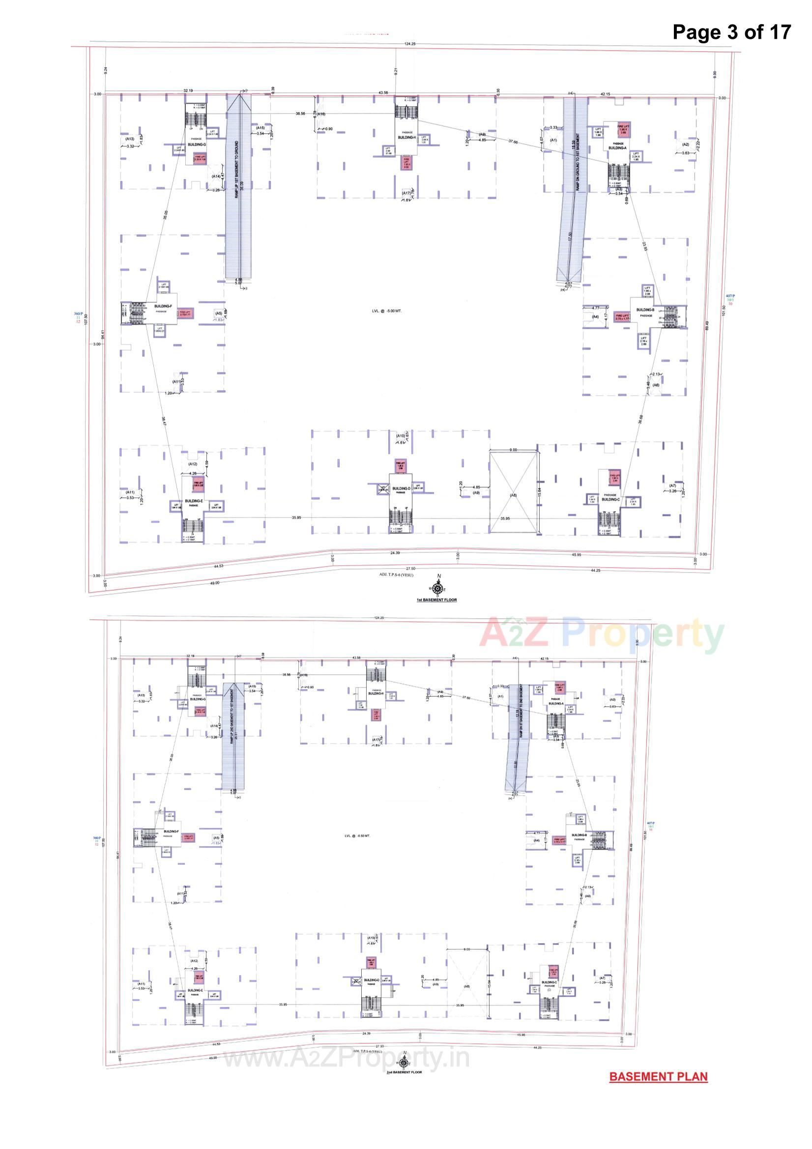 Layout of real estate project Avadh Erlica located at Vesu, Surat, Gujarat