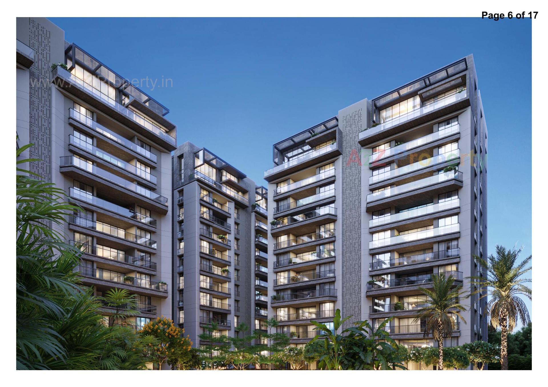 3D Elevation of real estate project Avadh Erlica located at Vesu, Surat, Gujarat